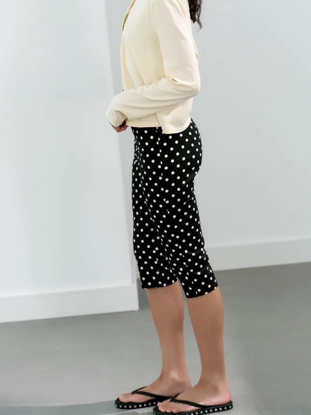 Zara Black with White Polka Dot Skirt